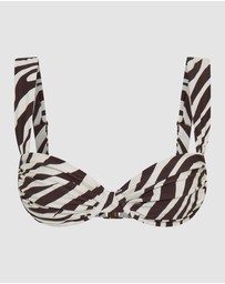 Vacay Swimwear - Rhodes Top Zebra Brown