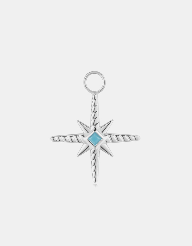 Ania Haie - Silver Turquoise and Cubic Ziconia Star Earring Charm