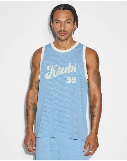 Ksubi - Clubhouse Pick Up Singlet Blue