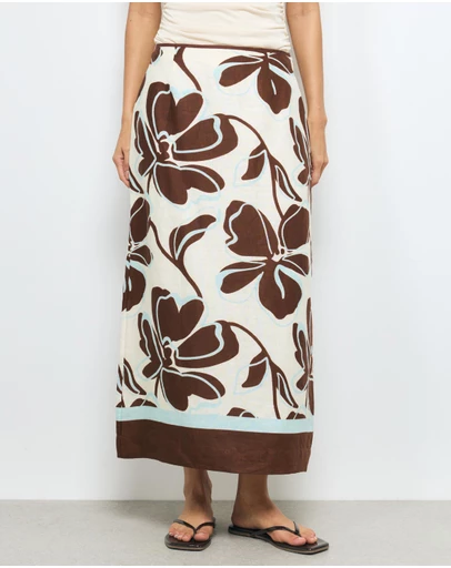 AERE - Nela Linen Maxi Skirt