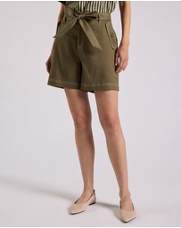 David Lawrence - Cabello Stretch Linen Shorts