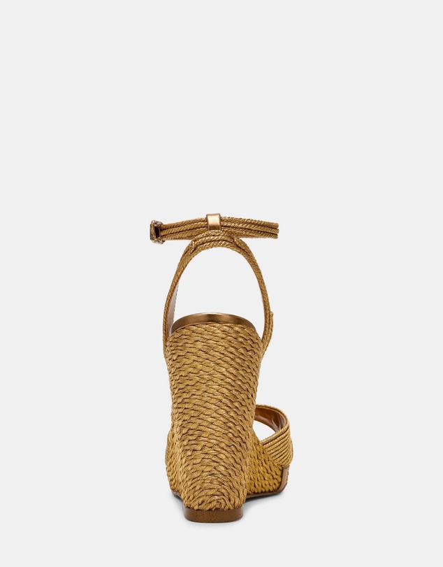 Steve Madden - Devin bronze raffia espadrille wedge sandal