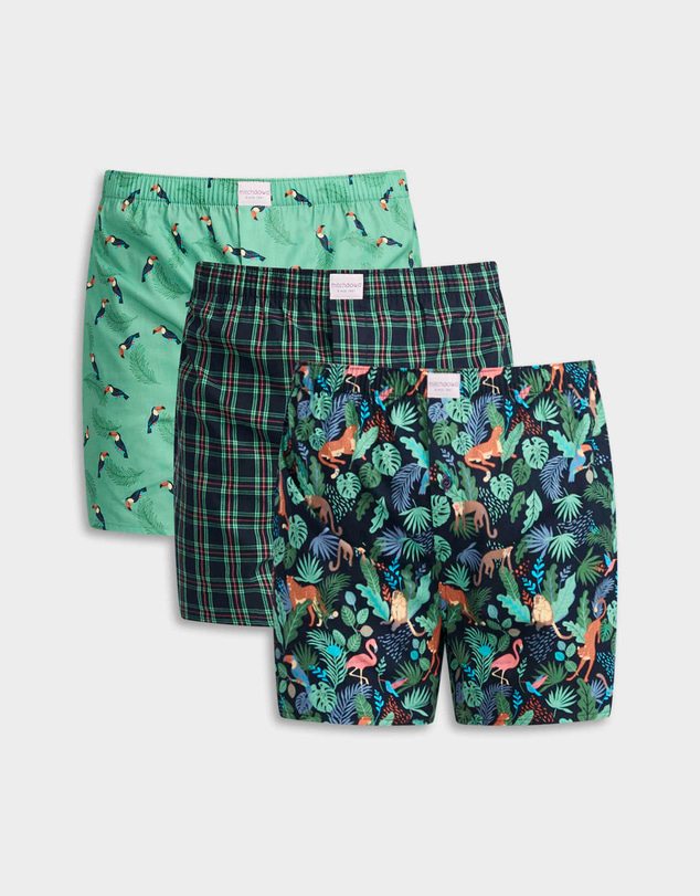 Mitch Dowd - Mitchdowd Jungle Juice Cotton Boxer Shorts 3 Pack
