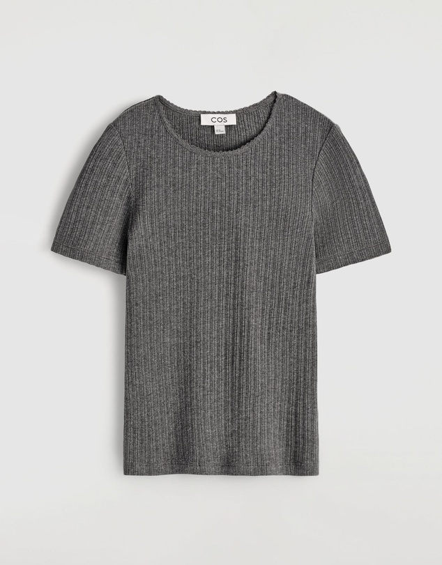 COS - Pointelle-Knit T-Shirt