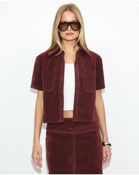 Dazie - Bailey Faux Suede Shirt
