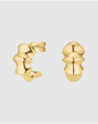 Rosefield - Statement Bamboo Gold-Tone Hoop Earrings