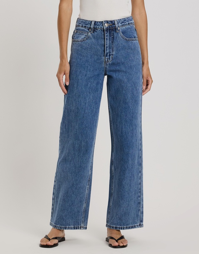 Atmos&Here - Mabel High Rise Wide Leg Jeans