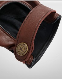 DENTS - Suited Racer Touchscreen Leather Driving Gloves w/ Wristwatch Cut-Out