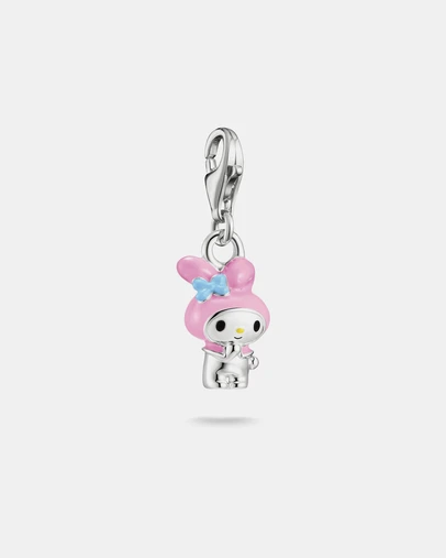 THOMAS SABO - Hello Kitty My Melody Charm with Light Blue Bow, Silver-Plated