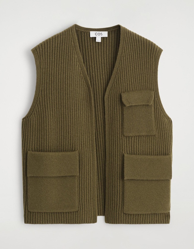 COS - Ribbed Merino Wool Utility Vest