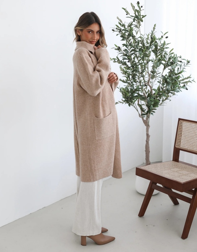 Esther & Co - Carranza Coatigan - Camel