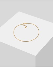 Elli Jewelry - Anklet Snake Chain 925 Sterling Silver Gold Plated