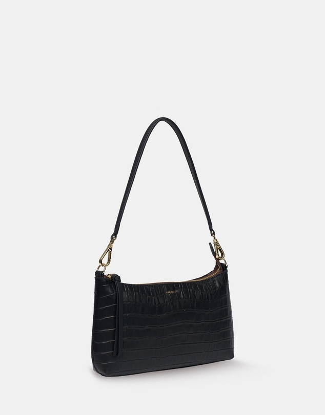 SABEN - Haven Shoulder Bag Black Croc