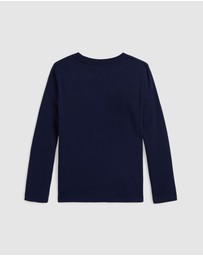 Polo Ralph Lauren - Dog Print Cotton Long Sleeve Tee - Kids