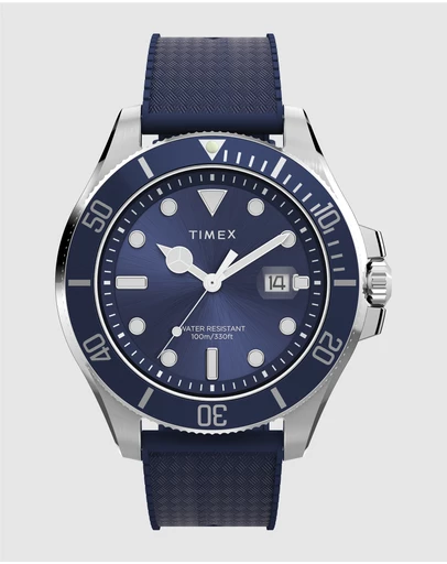 TIMEX - Harborside Coast 44mm Synthetic Rubber Strap Watch
