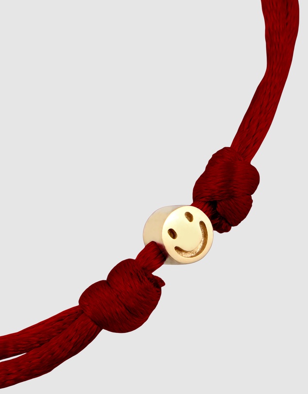 Elli Jewelry - Heart Charm Red Satin Bracelet