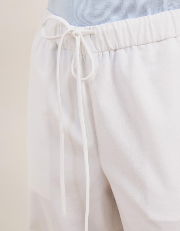Atmos&Here - Celina Linen Blend Pants With Updated Waistband Detail