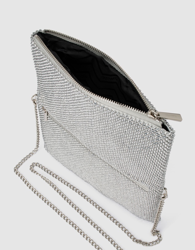 Olga Berg - Nicole Crystal Mesh Shoulder Bag