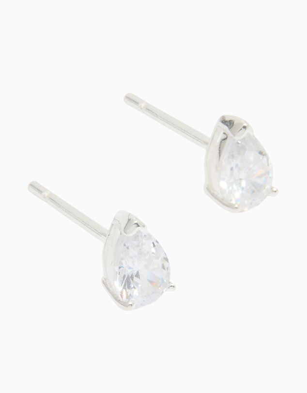 Lovisa - Sterling Silver Cubic Zirconia Pear Stud Earrings