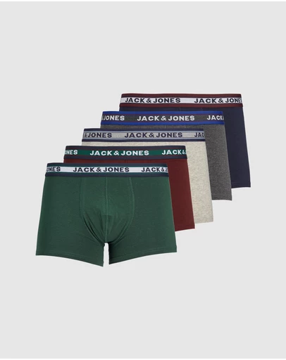 Jack & Jones - Oliver Cotton Trunks 5 Pack