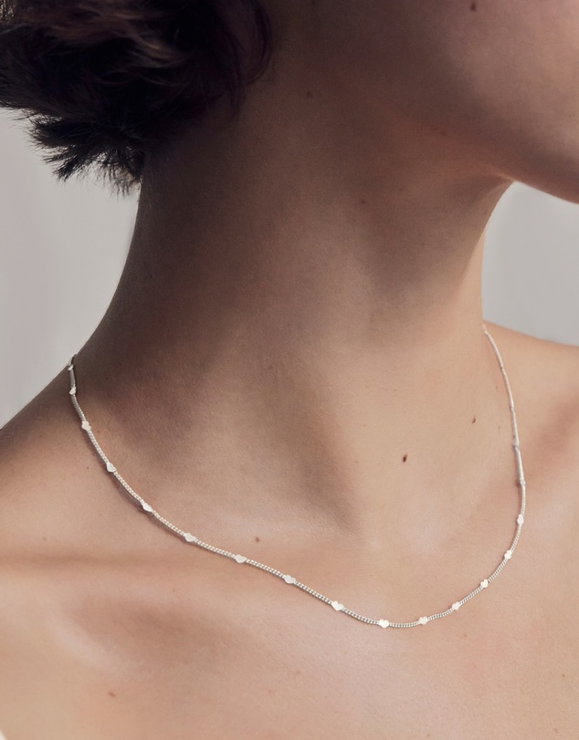 SAINT VALENTINE - Fine Heart Chain Necklace - Silver