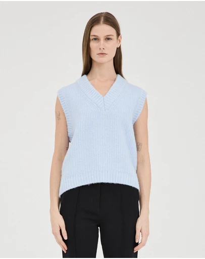 FRIEND of AUDREY - Warner Fluffy Knit Vest