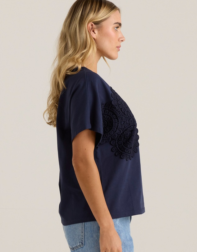 Sass - Mira Crochet Tee