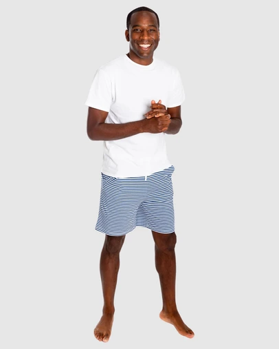 Sant And Abel - Men's Marina Jersey Stripe Sleep Shorts