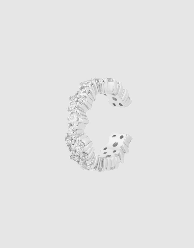 Wanderlust + Co - Aurora Pave Silver Ear Cuff