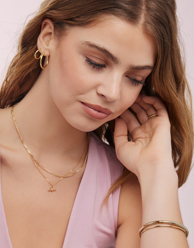 Zoe Olivia - 14K Gold Vermeil Icon Thin Bangle