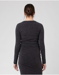 Ripe Maternity - Amber Ruched Long Sleeve Top