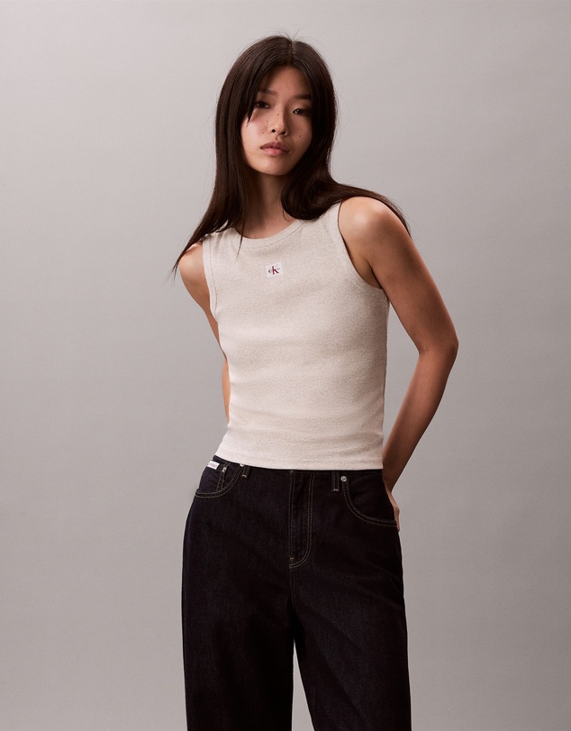 Calvin Klein Jeans - Cotton Stretch Ribbed Tank Top