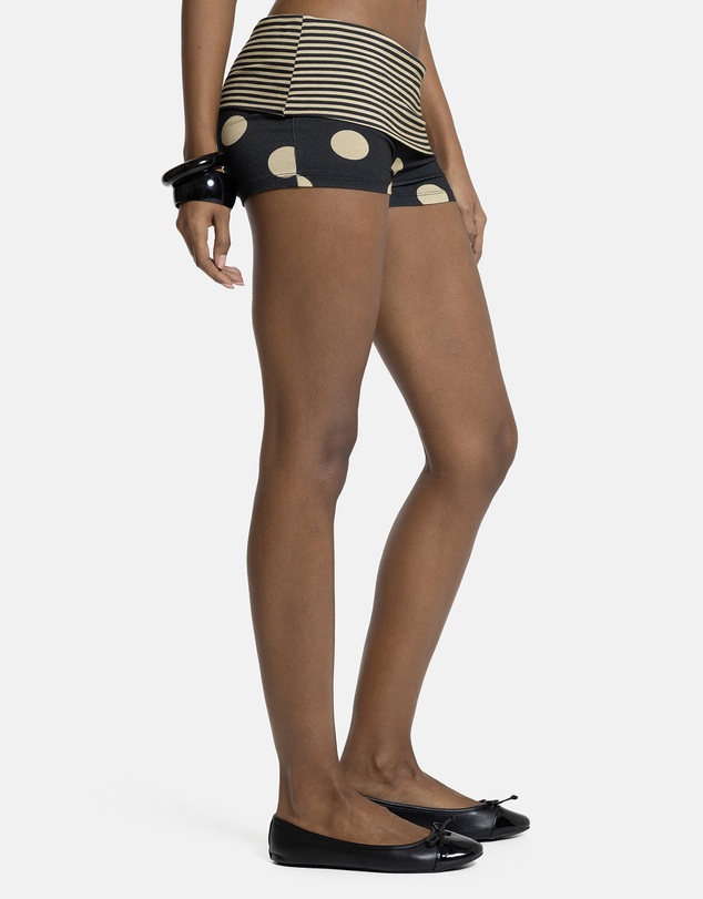Jaded London - Lola Foldover Waist Shorts In Polka Dot