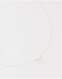 Lovisa - Sterling Silver Cubic Zirconia Bow Pendant Necklace