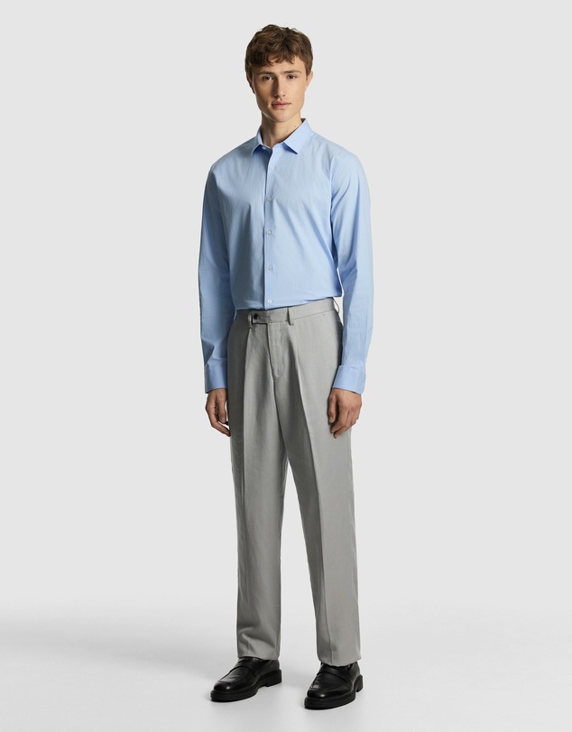 yd. - Linear Slim Stretch Dress Shirt