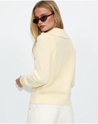 Dazie - Ada Zip Through Knit Jacket