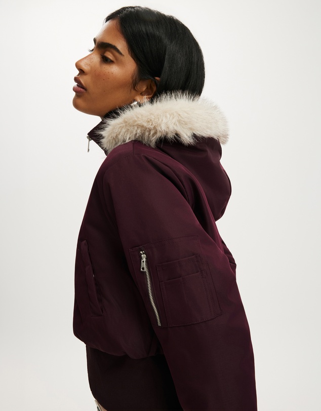 Cotton On - Remi Hooded Bomber Jacket