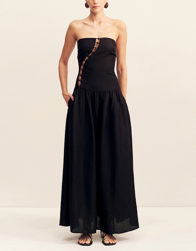 Shona Joy - Effie Strapless Cut Out Maxi Dress