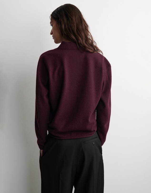 COS - Merino Wool-Yak Zip-Up Polo Shirt