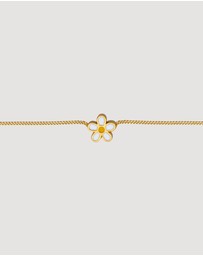 Elli Jewelry - Necklace Choker Flower Nature 925 Sterling Silver Gold-Plated