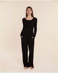 Gingerlilly - Lille Ribbed Long Sleeve Henley Top