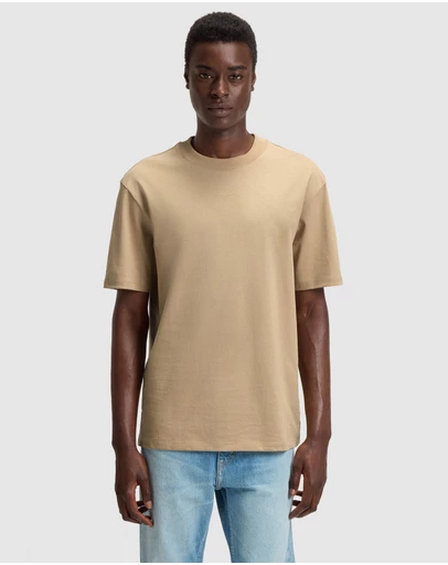 HUGO - Relaxed-Fit T-Shirt With Central Logo Detail