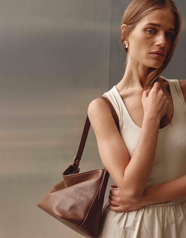 VESTIRSI - Eden Mocha Leather Shoulder Bag