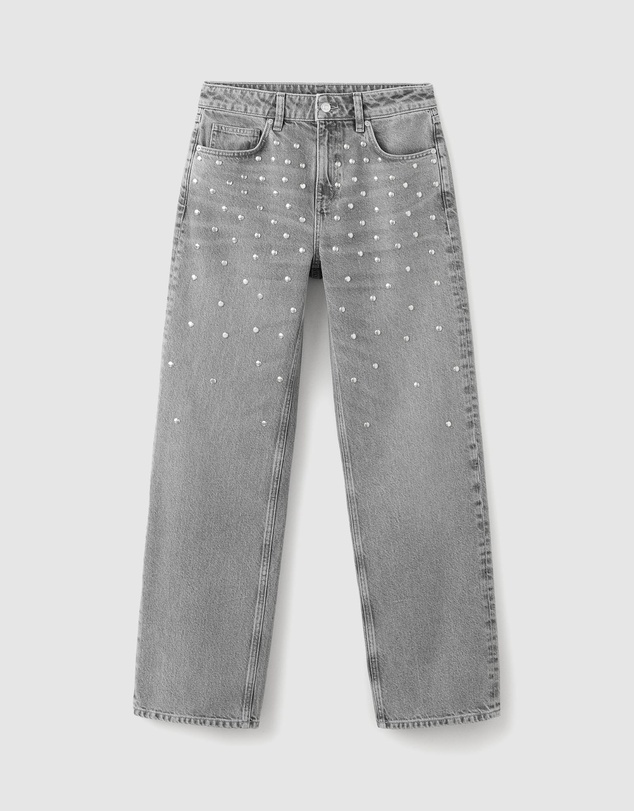 M.N.G - Regular-Waist Studded Jeans