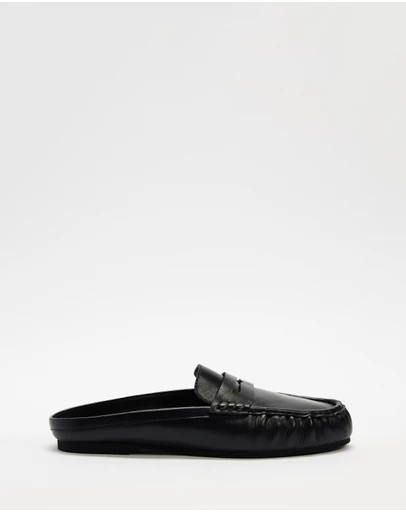 AERE - Slip On Leather Loafers - Women's