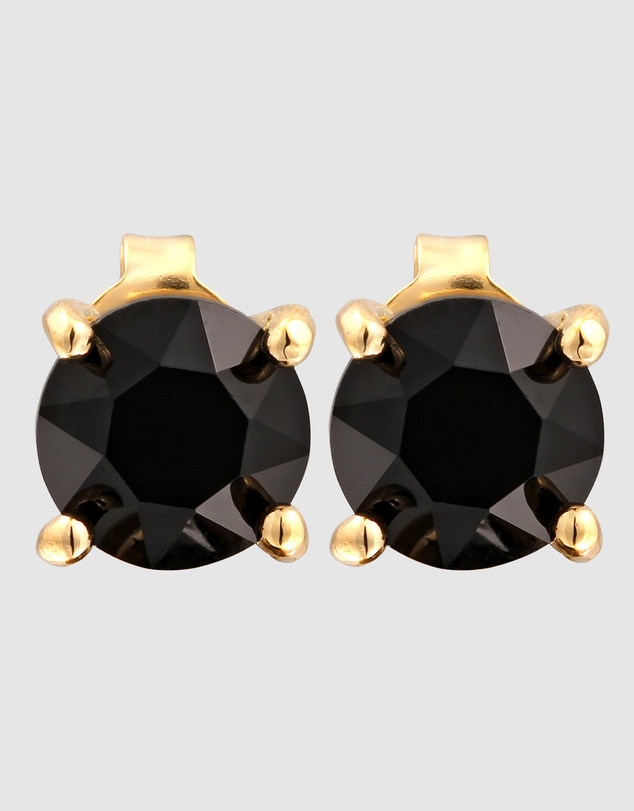 Kuzzoi - ICONIC EXCLUSIVE - Crystal Stud Earrings in Gold-Plated 925 Sterling Silver