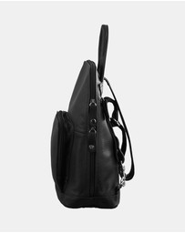 Milleni - Milleni Ladies Leather Twin Zip Backpack