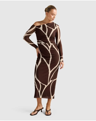 Forever New - Gemma Tipped Shoulder Midi Dress