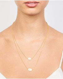 Lovisa - Waterproof Gold Plated Stainless Steel Layered Pearl Pendant Necklace
