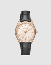 Maxum - Sydney - Rose Gold Tone Dial, Rose Gold Tone Case & Black Leather Band